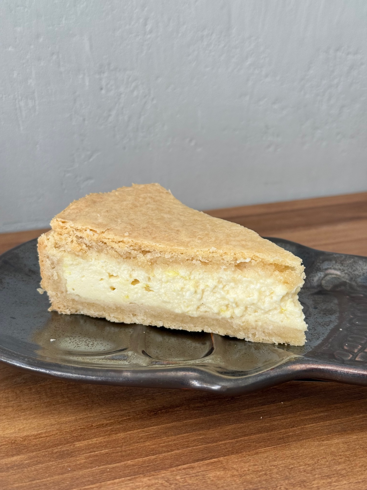 Tarta de Ricotta en una porción
