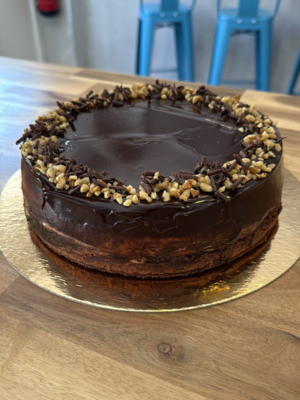 Tarta Bombón de Café de cerca.