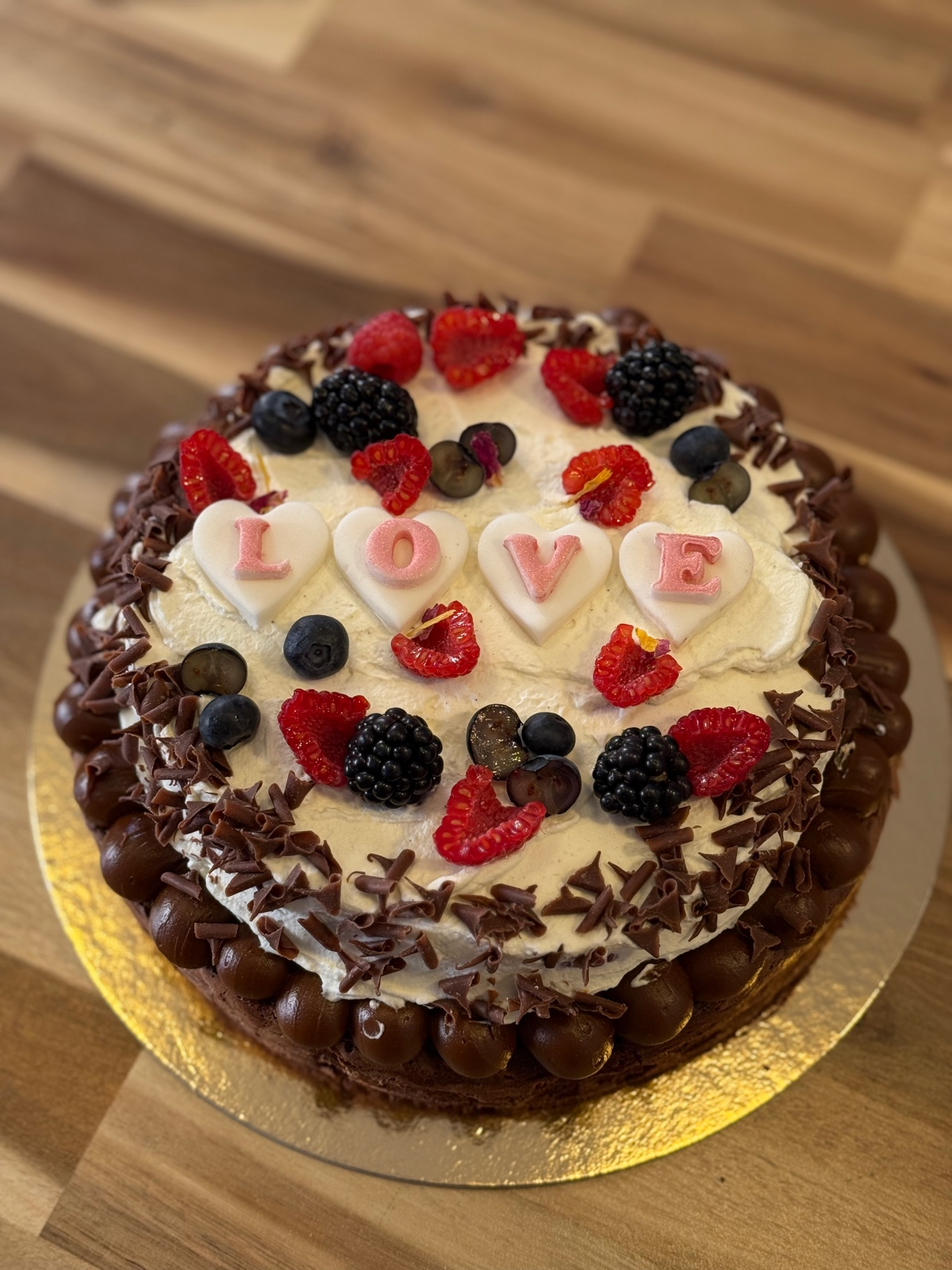 Marquise de Chocolate sin gluten frutos rojos personalizada