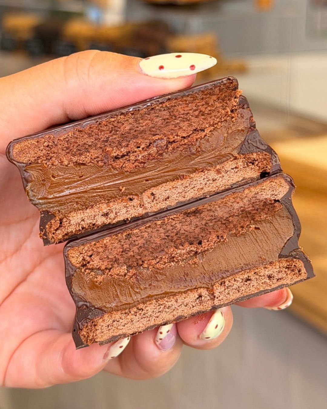 Zoom de Alfajor chocolate 70%